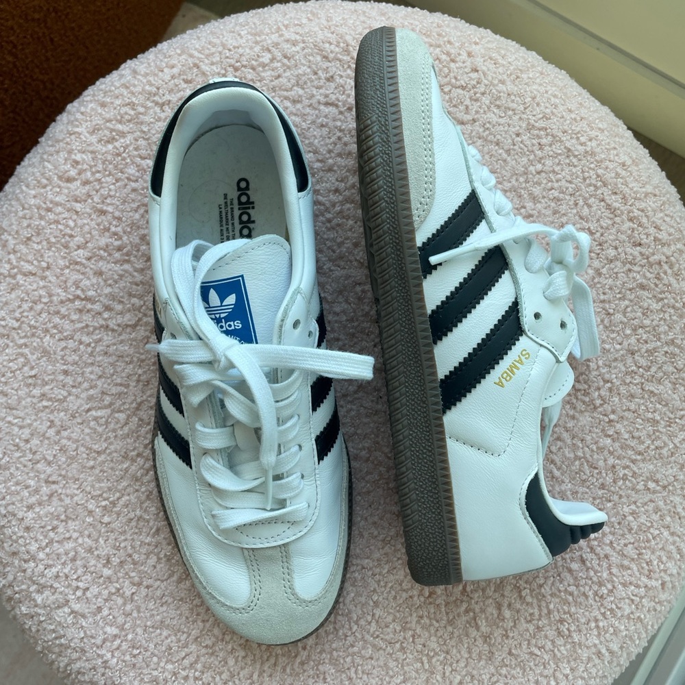 Adidas White and Black Sambas